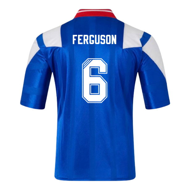 1992-1994 Rangers Retro Home Shirt (FERGUSON 6)-PitchVibe Kits